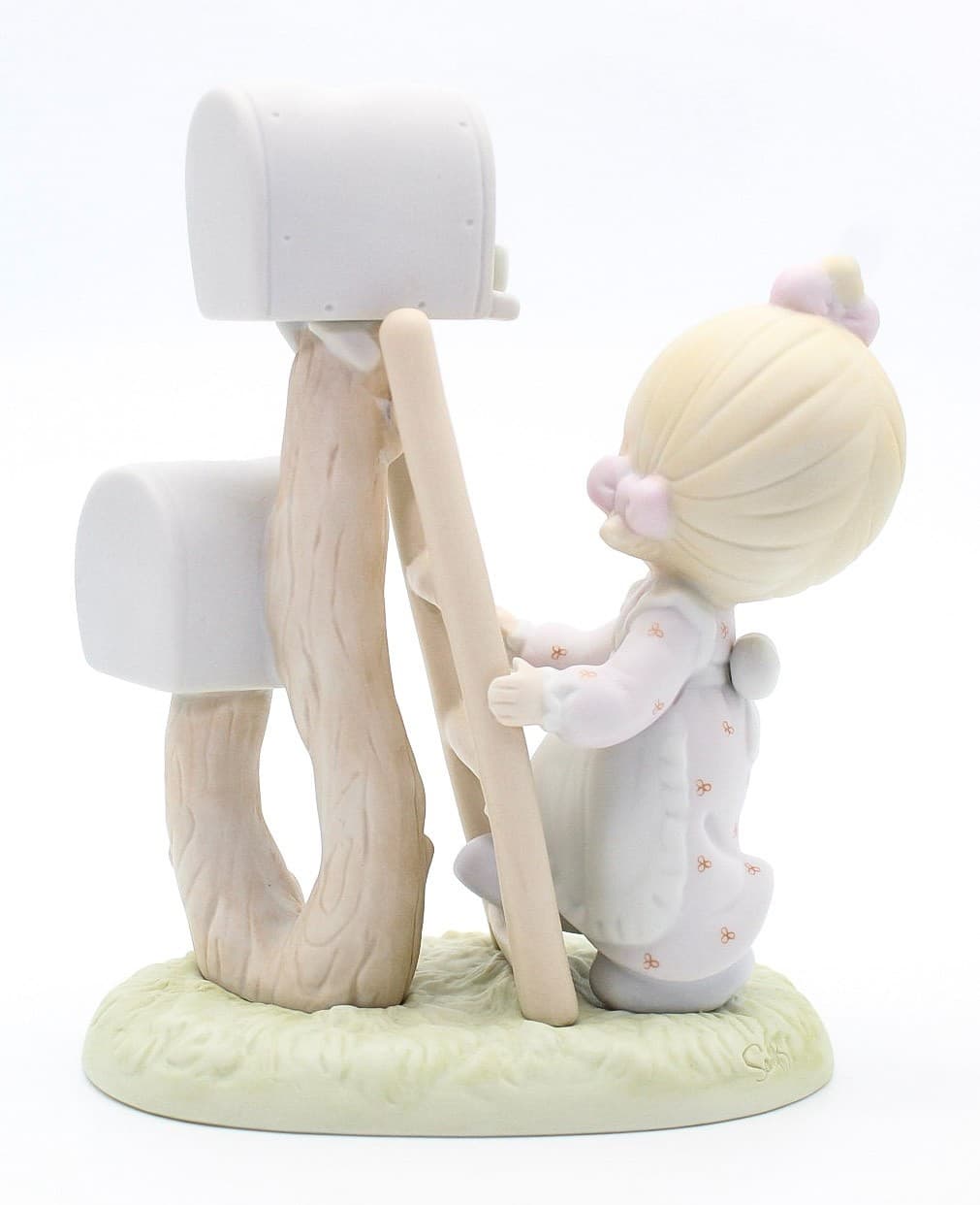 Precious Moments Good News Is So Uplifting Enesco Porcelain Figurine 1991 - Thumbnail 3