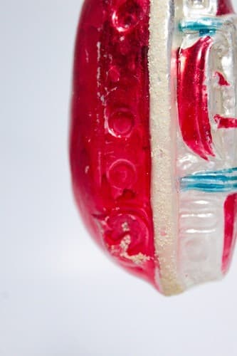 Rare Antique Glass Austria Boat Submarine Hand Painted Christmas Ornament - Thumbnail 5