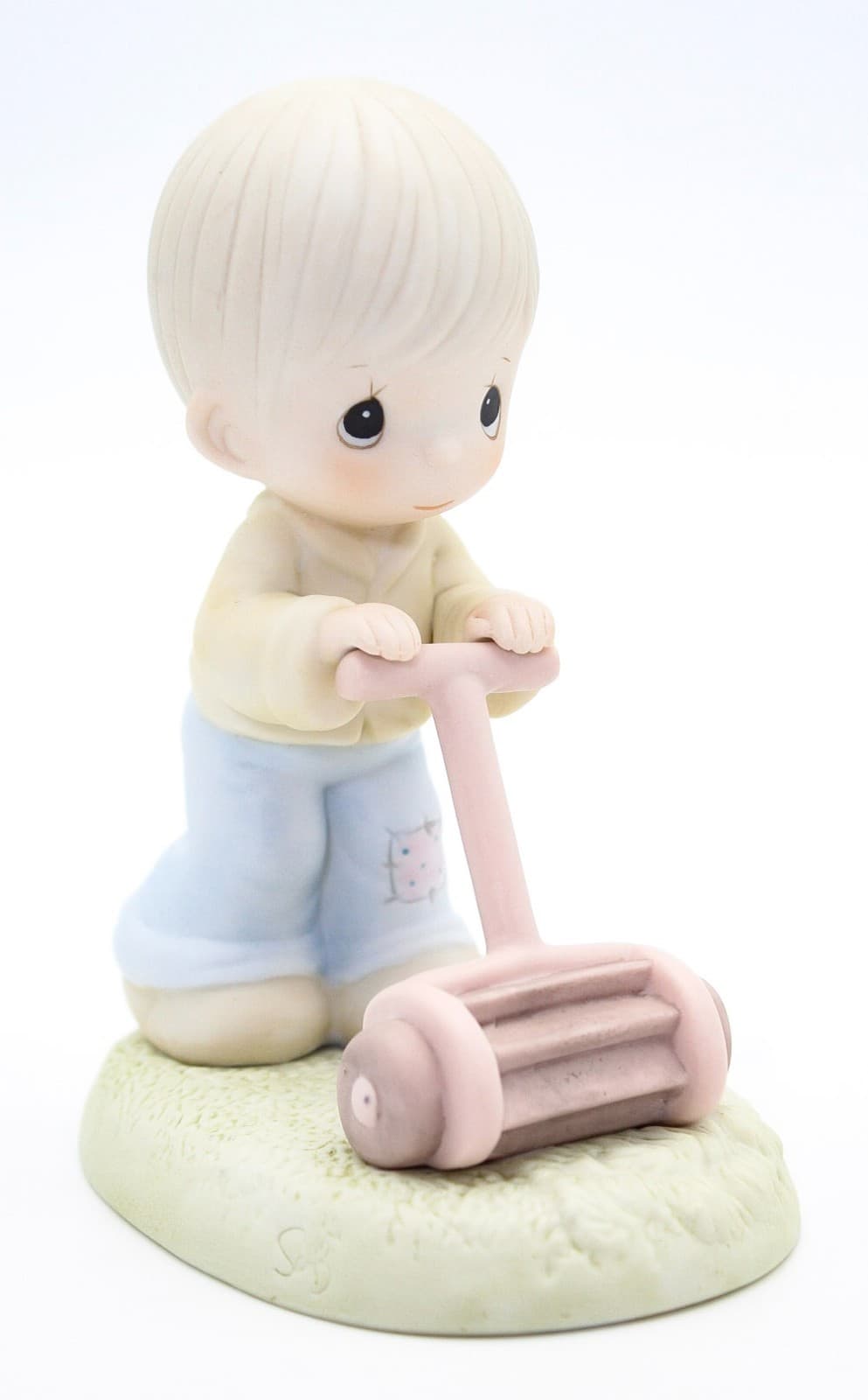 Precious Moments Mow Power To Ya! Enesco Porcelain Figurine 1989 - Thumbnail 6
