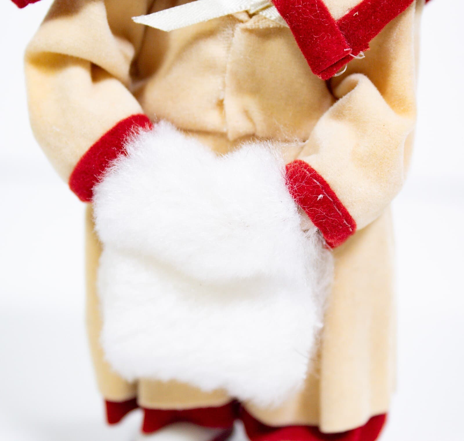 Vintage Victorian Style Laced Hat Porcelain Hanging Doll Ornament - Thumbnail 5