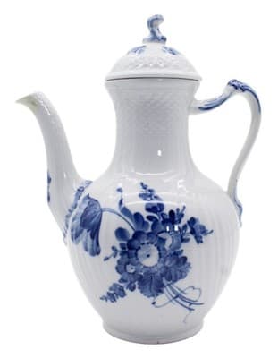 Vintage ROYAL COPENHAGEN 2nd Quality Blue Flower Pattern Porcelain Teapot - Image 1