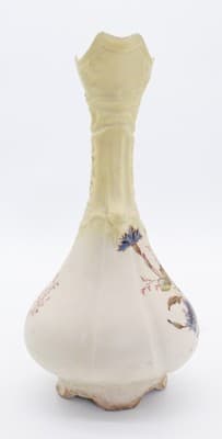 Antique European Porcelain Gold Gilt Floral Motif Ewer Vase - Thumbnail 9