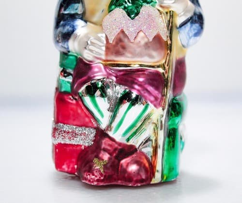 Vintage Dept. 56 Tiny Tim Christmas Carol Dickens Blonde Hair Glass Ornament - Thumbnail 2
