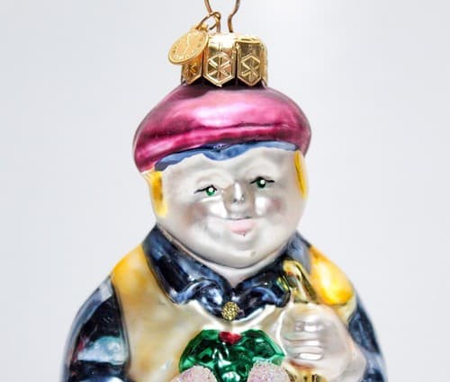 Vintage Dept. 56 Tiny Tim Christmas Carol Dickens Blonde Hair Glass Ornament - Thumbnail 3