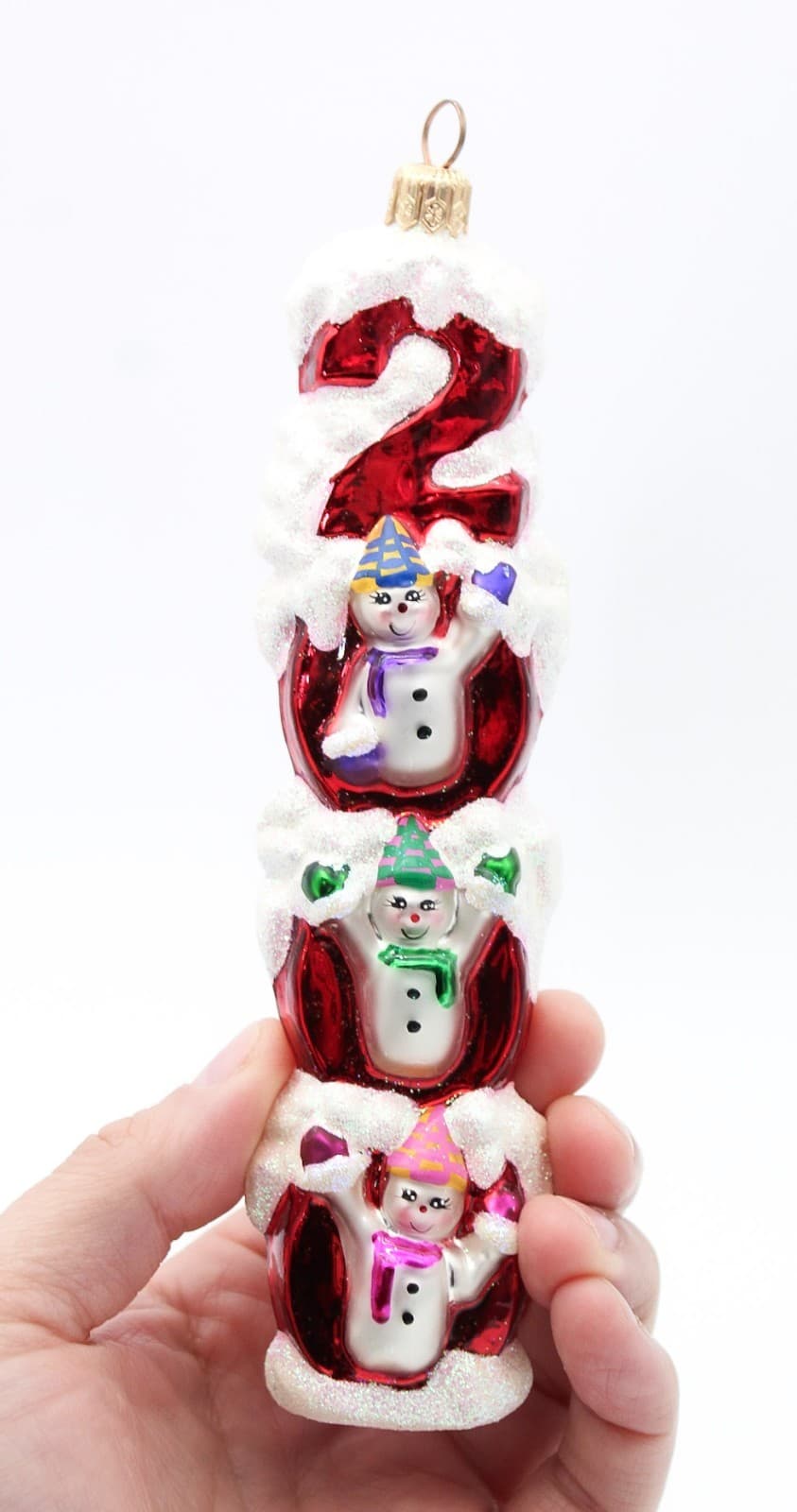 Christopher Radko Millennium Magic 2000 Hand Painted Glass Christmas Ornament - Thumbnail 2
