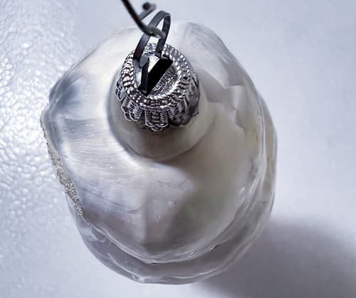 KREBS GLAS LAUSCHA Germany Snowy Owl Glass Christmas Ornament - Thumbnail 5