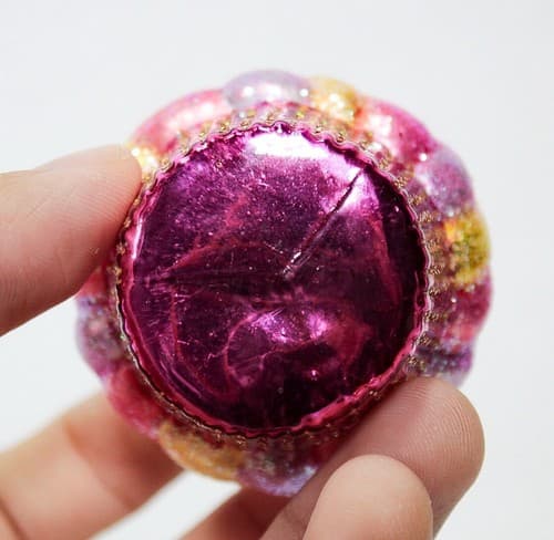 OWC Old World Christmas Colorful Glittered Glass Cupcake Christmas Ornament - Thumbnail 2