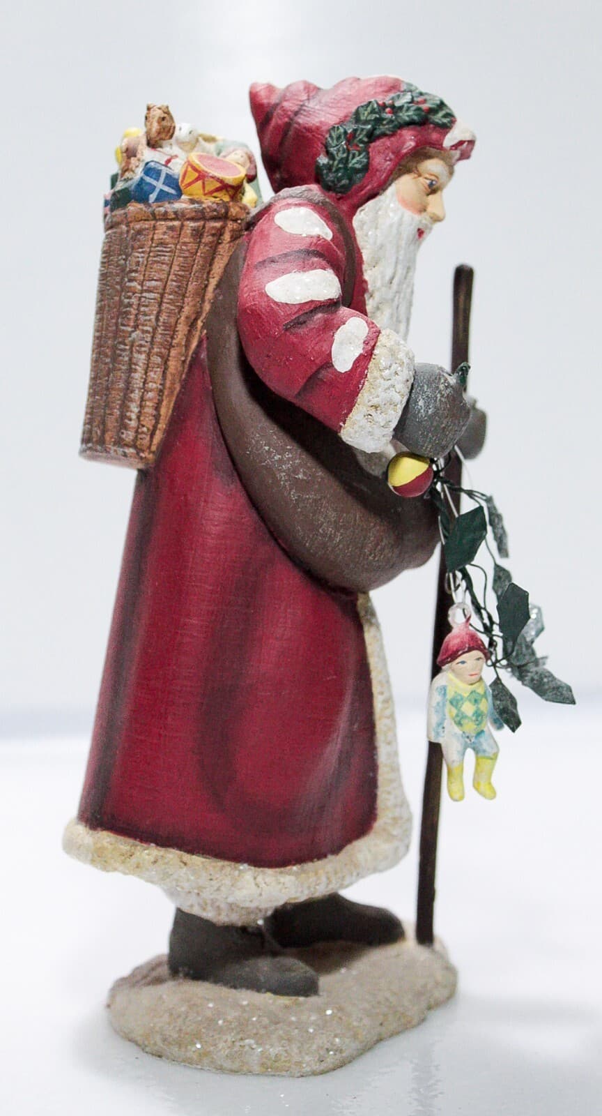 DEPARTMENT 56 Kris Kringle Santa Claus Bag Full Of Toys Christmas Figure Vintage - Thumbnail 5