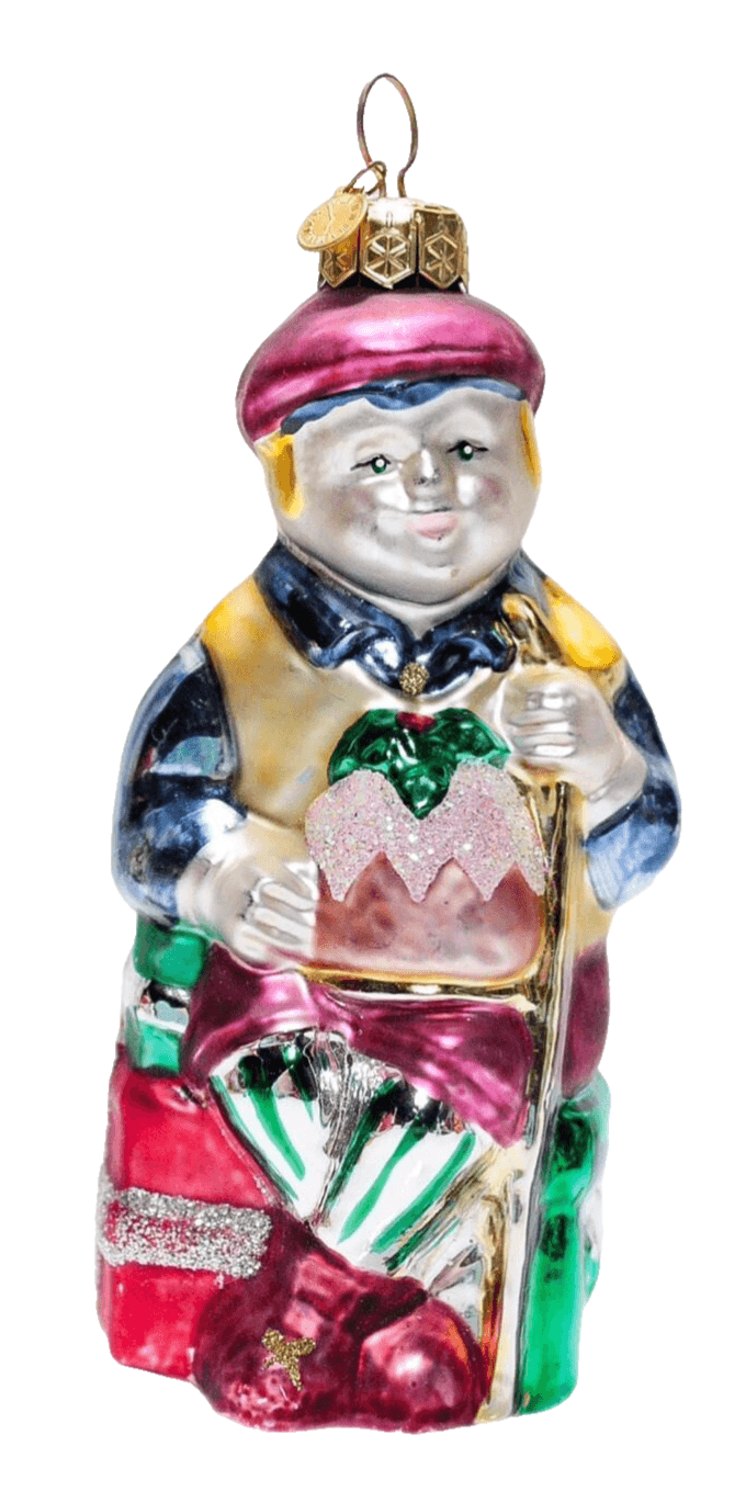 Vintage Dept. 56 Tiny Tim Christmas Carol Dickens Blonde Hair Glass Ornament - Image 1
