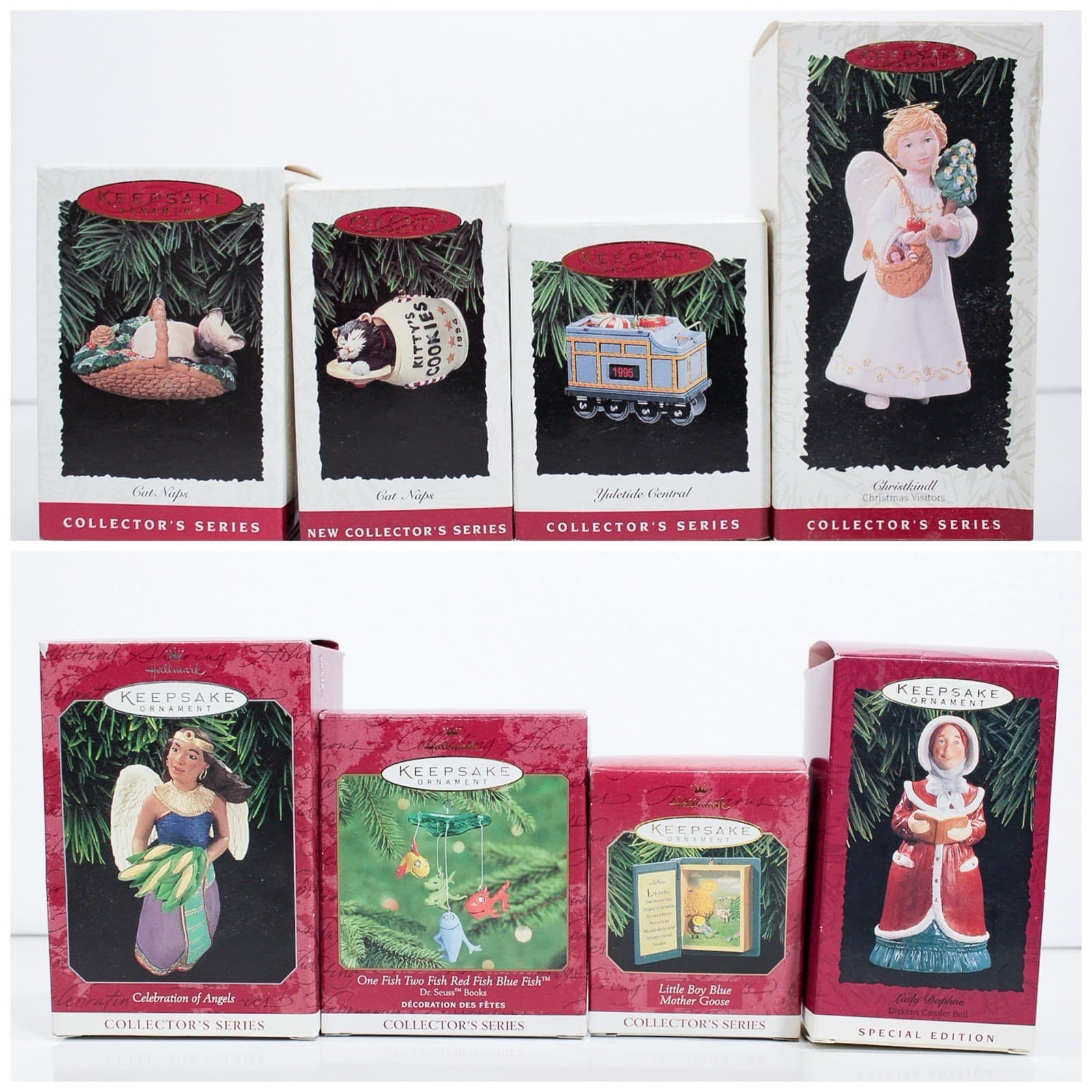 8 HALLMARK KEEPSAKE Holiday Vintage Christmas Assorted Ornaments - Image 1