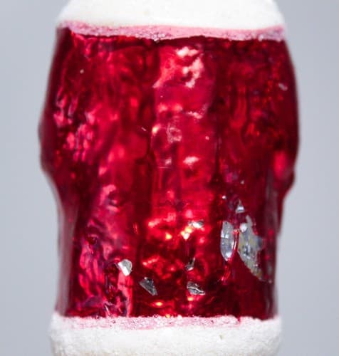 RARE Vintage Germany Glass Santa CHENILLE Legs Christmas Ornament - Thumbnail 10
