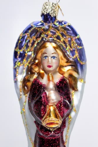Vintage OLD WORLD CHRISTMAS "Heavenly Host" Glass Hanging Christmas Ornament OWC - Thumbnail 2