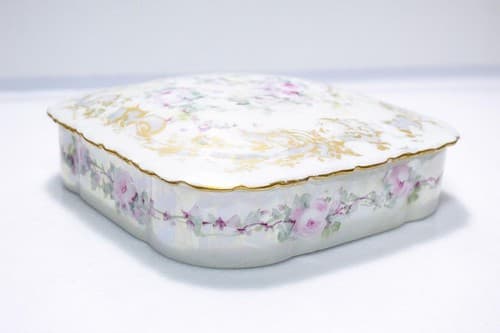 Antique R.C. Rosenthal Versailles Bavaria Hand Painted Floral Porcelain Box - Thumbnail 5