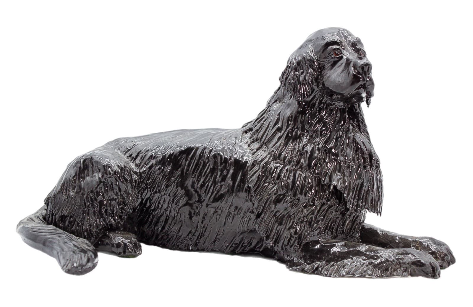 EVE PEARCE Handcrafted Black Labrador Porcelain Dog Figure Sculpture OOAK - Image 1