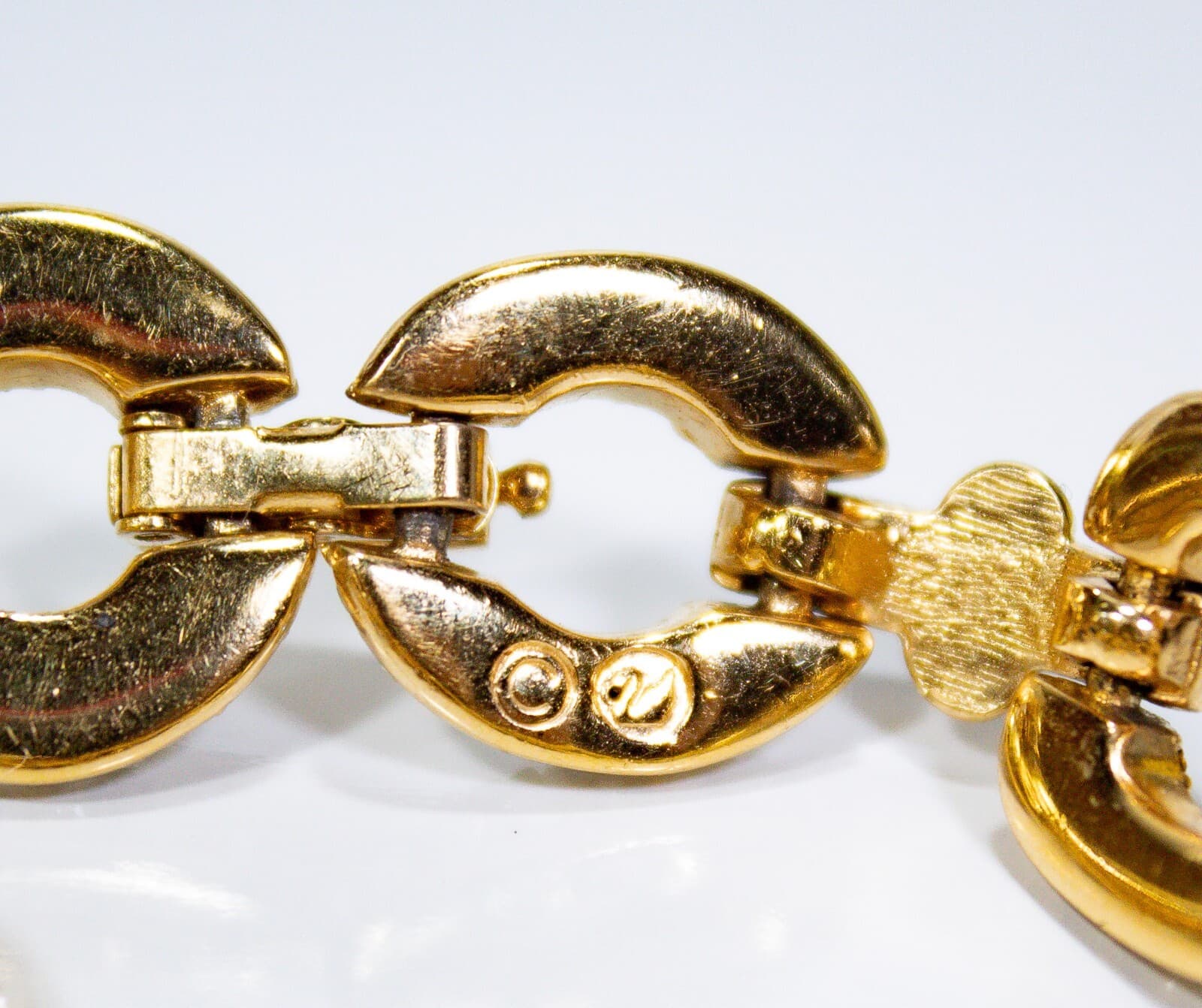 Vintage SWAROVSKI Austria Crystal & Black Enamel Link Bracelet & Necklace Set - Thumbnail 3