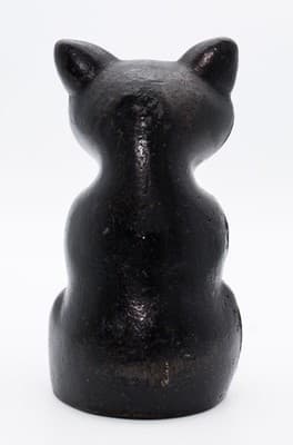 Albany Foundry Antique Cast Iron Whimsical Cat Green Eyes Sculpture Doorstop - Thumbnail 8