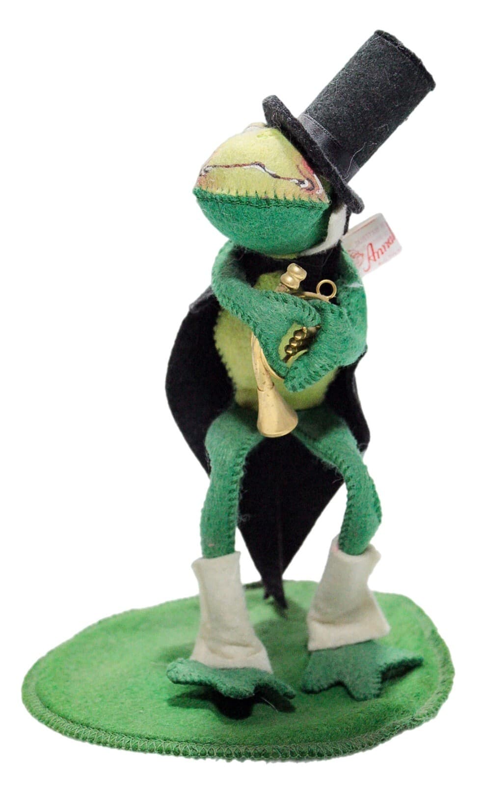 ANNALEE MOBILITEE 1988 Vintage Musician Frog Playing Trumpet In Tux Artisan Doll - Image 1