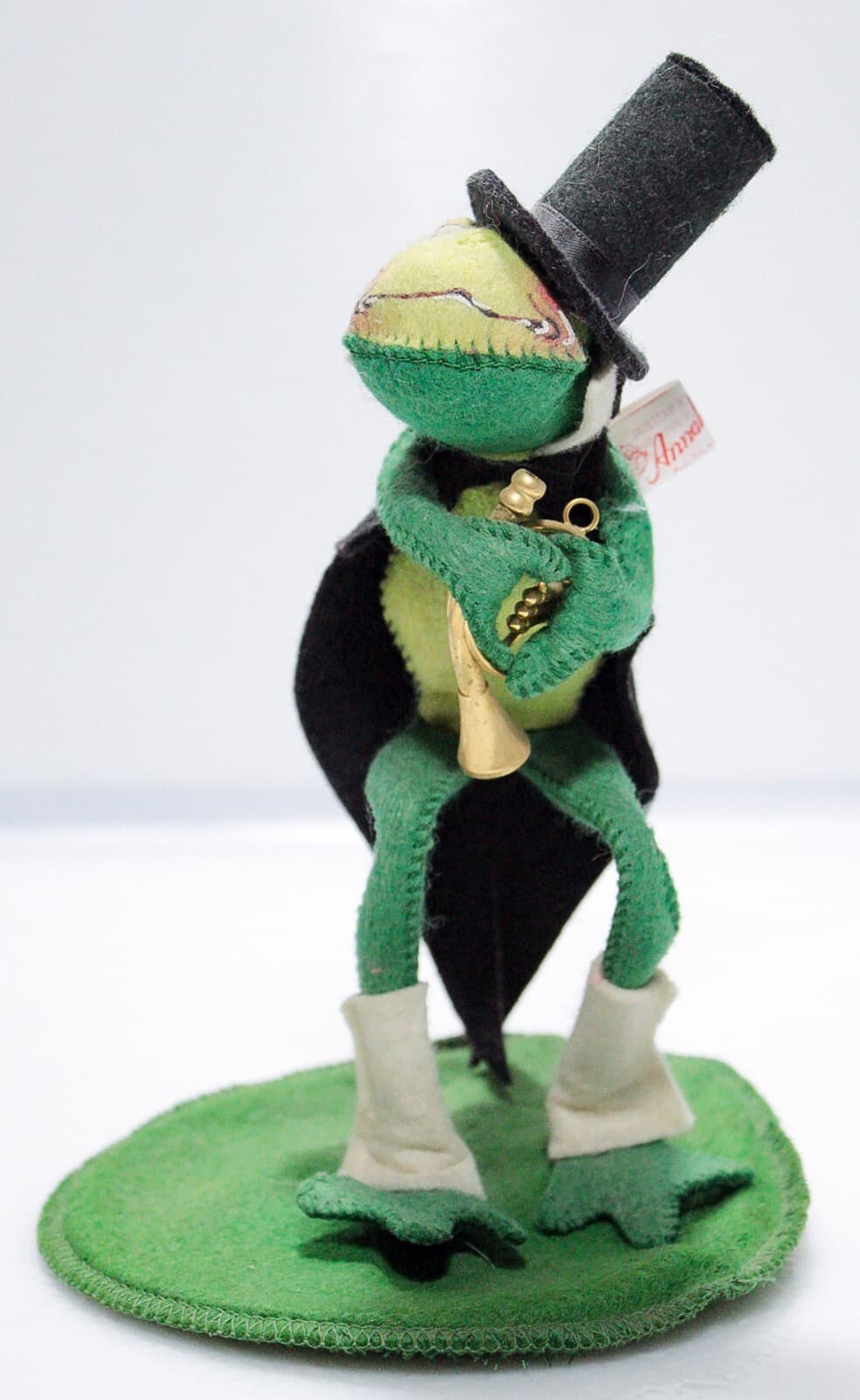 ANNALEE MOBILITEE 1988 Vintage Musician Frog Playing Trumpet In Tux Artisan Doll - Thumbnail 7