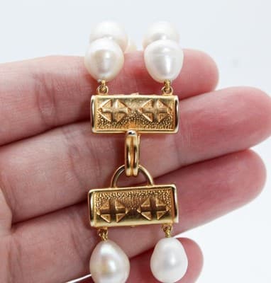 Designer JADED Natural Pearls & Assorted Gemstones Double Strand Necklace - Thumbnail 8