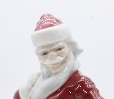 Lladro Made In Spain Retired Santa Claus Glazed Christmas Porcelain Figurine - Thumbnail 8