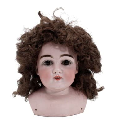 Antique Made In Germany Depose Porcelain Sleeper Doll Head Bust - Image 1