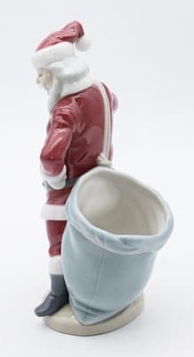 Lladro Made In Spain Retired Santa Claus Glazed Christmas Porcelain Figurine - Thumbnail 7