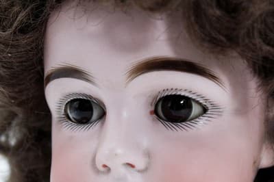 Antique Made In Germany Depose Porcelain Sleeper Doll Head Bust - Thumbnail 5