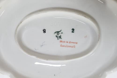 Antique Germany Dresden Hand Painted Couple Playing Chess Lace Porcelain Figure - Thumbnail 8