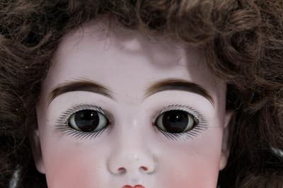 Antique Made In Germany Depose Porcelain Sleeper Doll Head Bust - Thumbnail 2