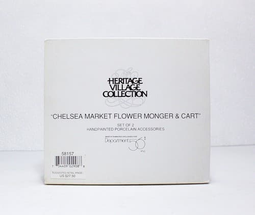 DEPARTMENT 56 " Chelsea Market Flower Monger & Cart" Christmas Decor Accessory - Thumbnail 5