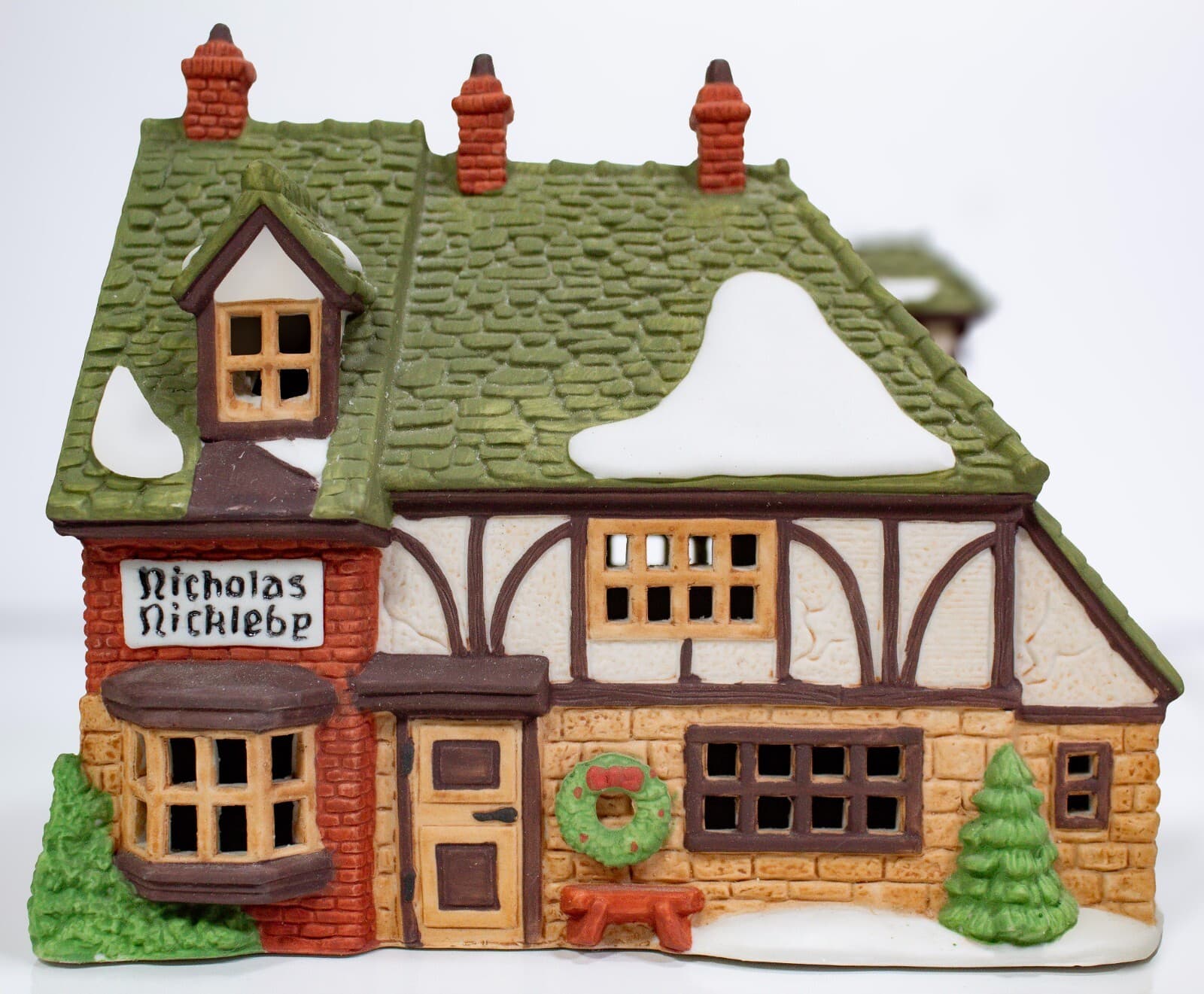 DEPARTMENT 56 "Nicholas Nickleby" Hand Painted Porcelain House With Box & Light - Image 1