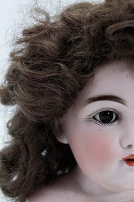 Antique Made In Germany Depose Porcelain Sleeper Doll Head Bust - Thumbnail 4