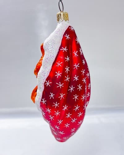 CHRISTOPHER RADKO 1998 "Cozykins" Bear Stocking Christmas Glass Ornament - Thumbnail 4