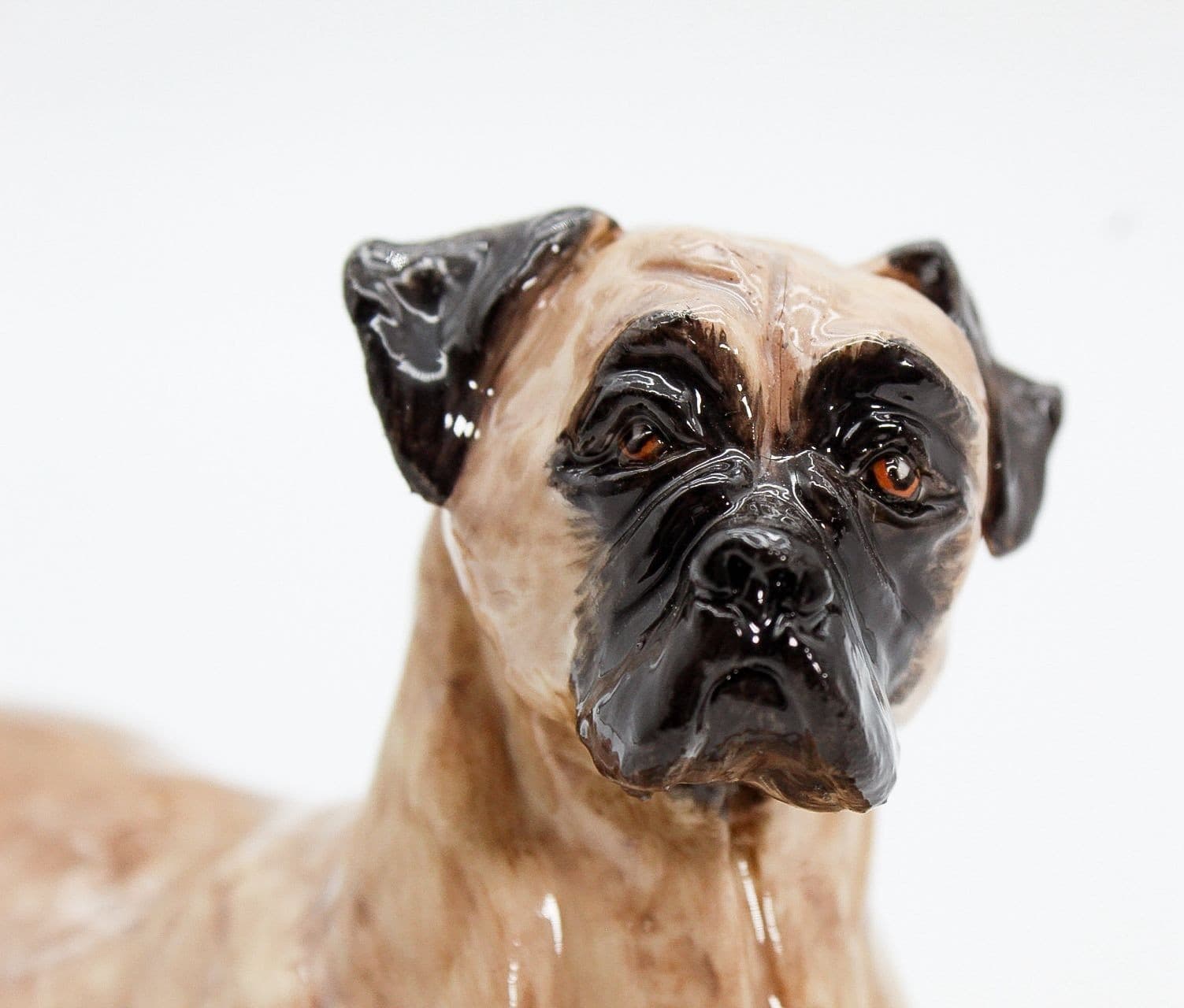 EVE PEARCE Handcrafted Boxer Porcelain Dog Figure Sculpture OOAK - Thumbnail 3