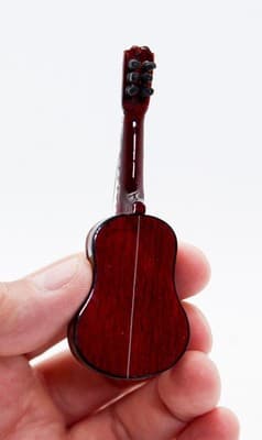 Vintage Miniature Dollhouse Wood Guitar Musical Instrument Accesory Handmade - Thumbnail 5