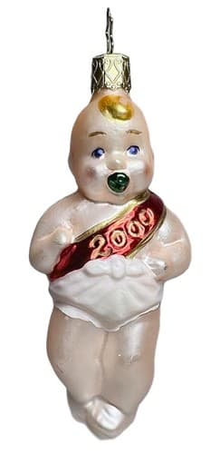 OLD WORLD CHRISTMAS OWC 2000 Millennium INGE-GLAS Baby Christmas Ornament - Image 1