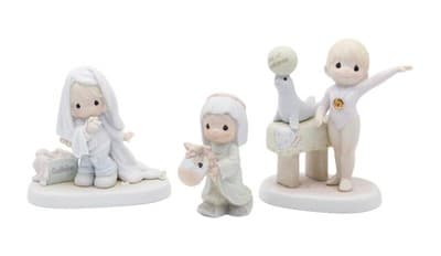 Precious Moments Faith Is The Victory Enesco Porcelain Figurines Lot Of 3 - Image 1