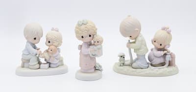 3 Precious Moments There Shall Be Showers Of Blessings Porcelain Figurines - Thumbnail 4