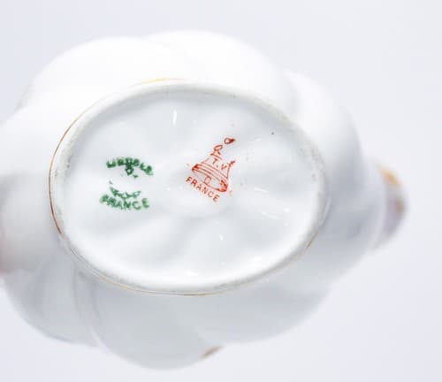 Antique Hand Painted Gold Gilt France Limoges T&V Floral Porcelain Gravy Boat - Thumbnail 8