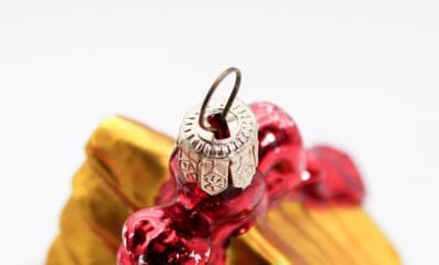 Vintage KURT ADLER Blown Glass Birdhouse Hand Painted Christmas Ornament - Thumbnail 10