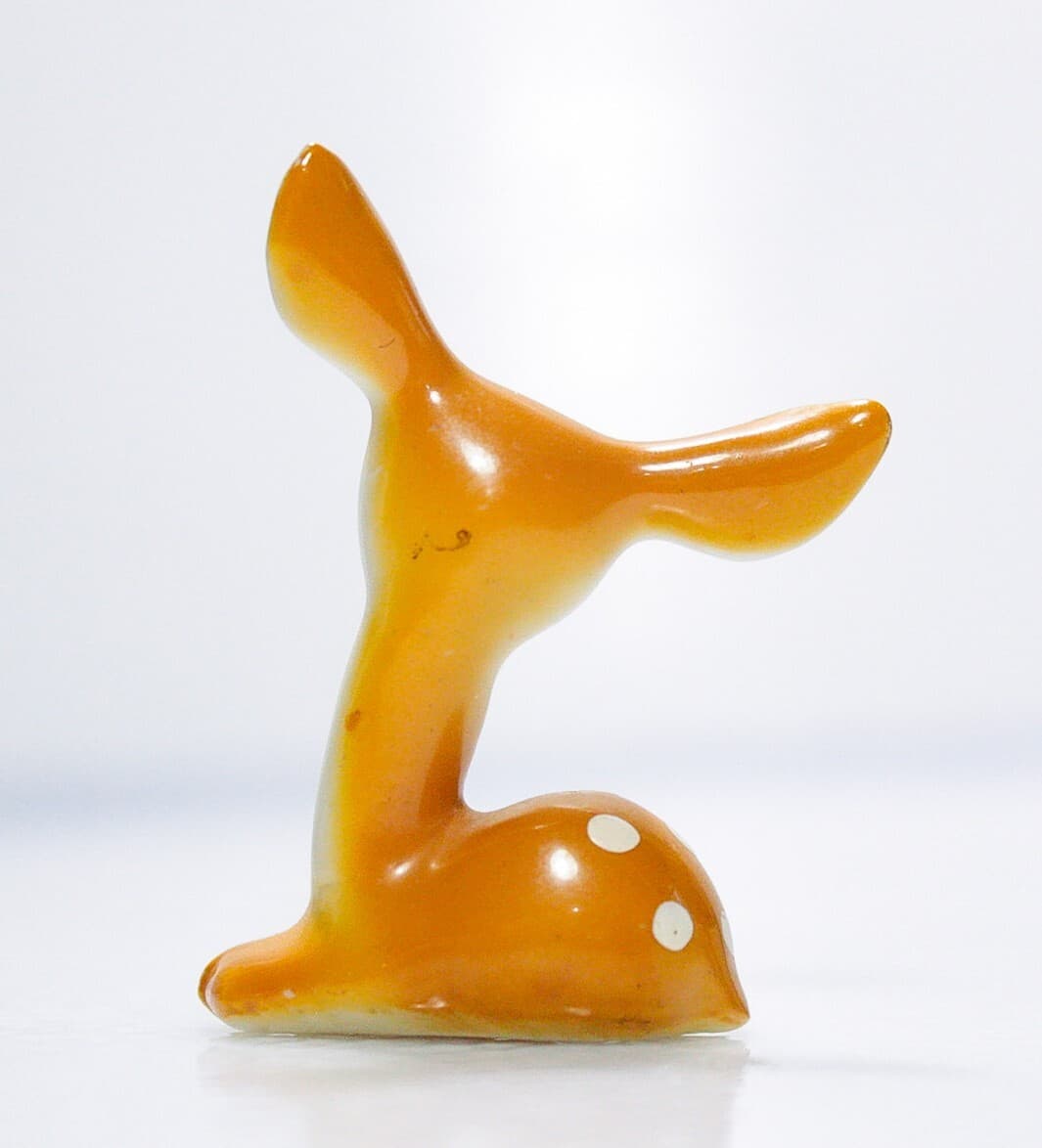 Vintage Porcelain Japan Hand Painted Sitting Baby Deer Fawn Miniature Figurine - Thumbnail 3