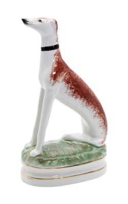 Vintage FITZ & FLOYD Hand Painted Porcelain Greyhound Dog Figure - Image 1