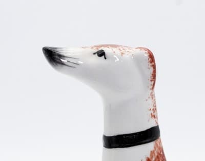 Vintage FITZ & FLOYD Hand Painted Porcelain Greyhound Dog Figure - Thumbnail 6