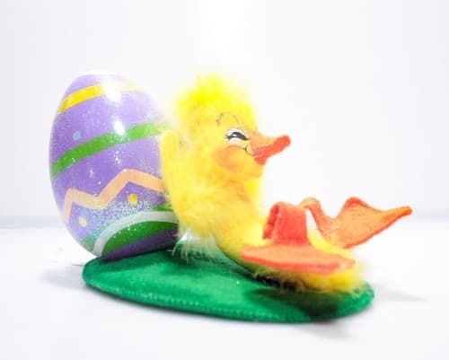 Vtg 2008 ANNALEE Mobilitee EGGS-HAUSTED DUCKY Holiday Artisan Doll 6" w/Tag - Thumbnail 2