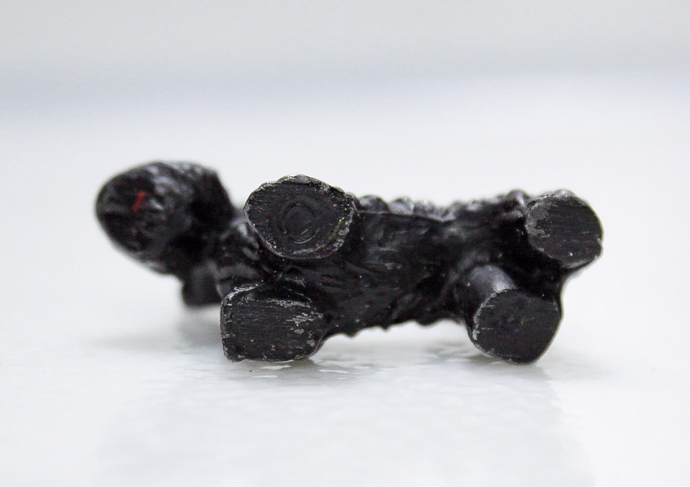 Vintage Miniature Dollhouse Black Scottish Terrier Dog White Metal Figurine - Thumbnail 7