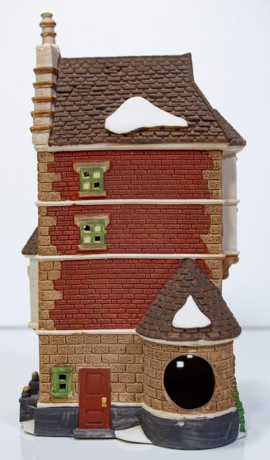 DEPARTMENT 56 "Nephew Fred's Flat" Christmas Porcelain Figurine With Box & Light - Thumbnail 2