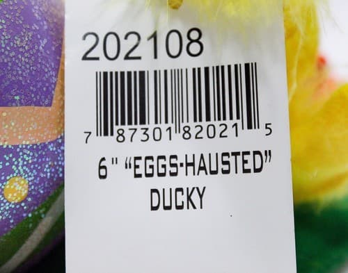 Vtg 2008 ANNALEE Mobilitee EGGS-HAUSTED DUCKY Holiday Artisan Doll 6" w/Tag - Thumbnail 5