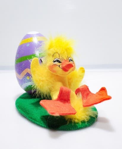 Vtg 2008 ANNALEE Mobilitee EGGS-HAUSTED DUCKY Holiday Artisan Doll 6" w/Tag - Thumbnail 6