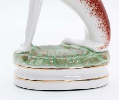 Vintage FITZ & FLOYD Hand Painted Porcelain Greyhound Dog Figure - Thumbnail 5
