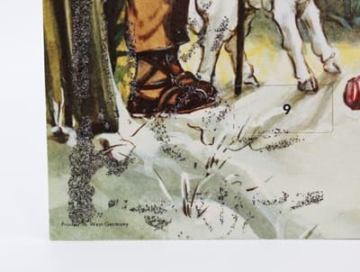 Vtg Made In Germany Festive Nativity Paper Christmas Advent Calendar - Thumbnail 6